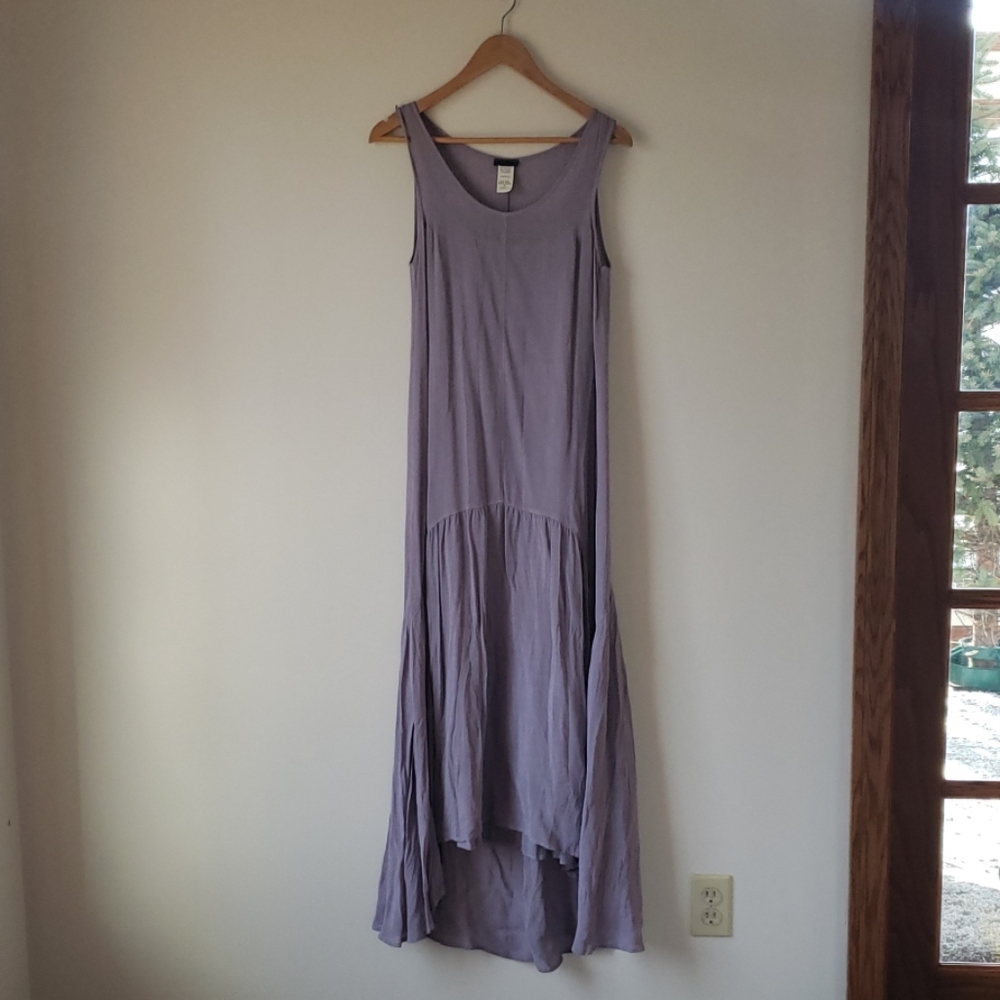 Anthropologie violet flowy dress
